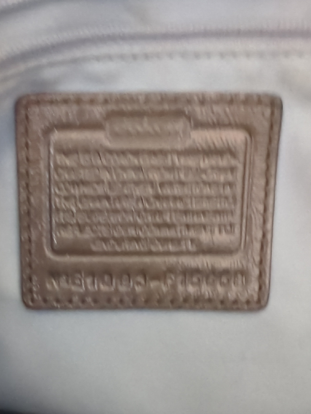 Coach Metallic Silver Leather Tote Bag - Picture 6 of 8